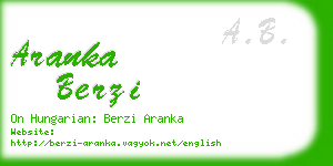 aranka berzi business card